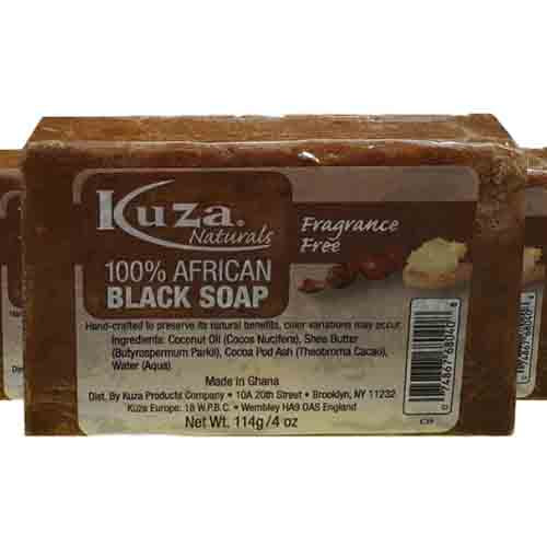 Kuza Naturals Schwarze Seife Duftfrei – Für Problemhaut 114g