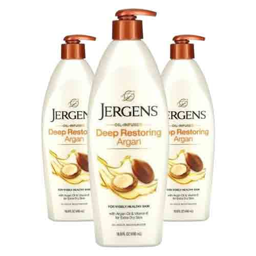 Jergens Feuchtigkeit Lotion mit Arganöl – Tiefenpflege 621ml