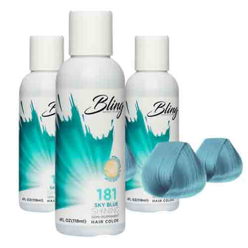 Bling Haarfarbe 181 – Sky Blue – Semi-Permanent 118ml