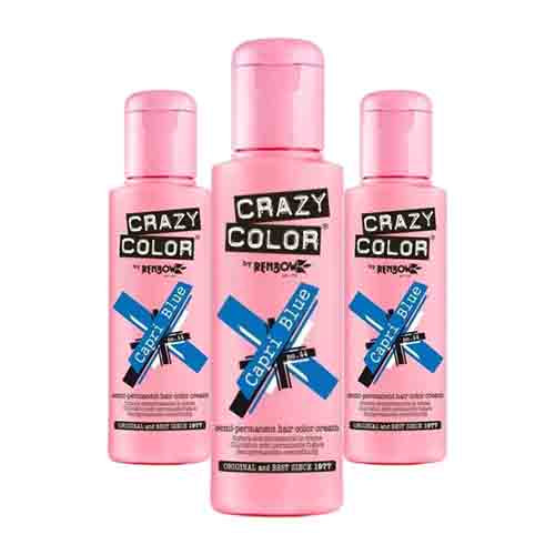 Crazy Color Haarfarbe Capri Blue – Intensivfarbe 100ml