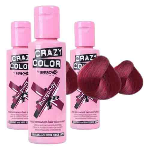 Crazy Color Haarfarbe Burgundy – Intensivfarbe 100ml