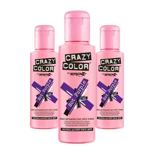 Crazy Color Haarfarbe Hot Purple – Intensivfarbe 100ml
