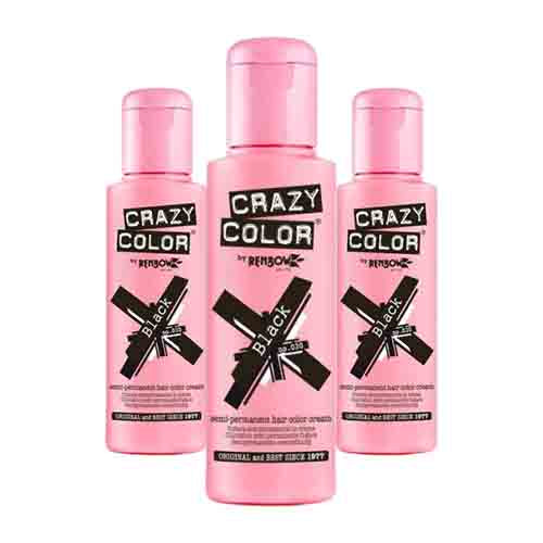 Crazy Color Haarfarbe Black – Intensivfarbe 100ml