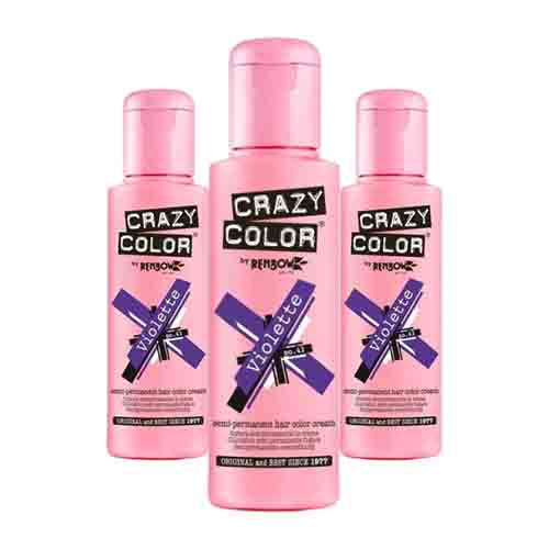 Crazy Color Haarfarbe Violette – Strahlende Farbe 100ml