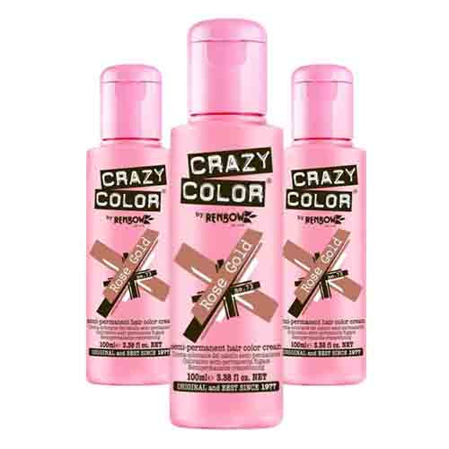 Crazy Color Haarfarbe Rose Gold – Intensivfarbe 100ml