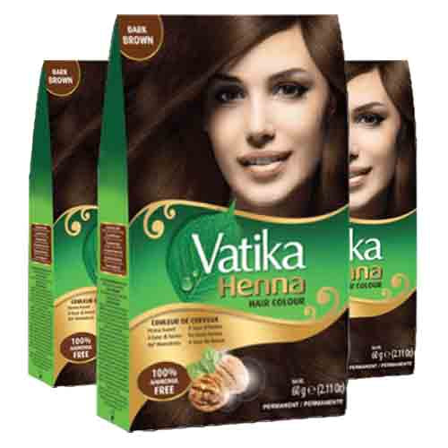 Dabur Vatika Haarfarbe Henna Dunkelbraun – 6x10g Natürlichkeit