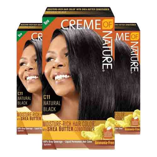 Creme Of Nature Haarfarbe C11 Natural Black – Ohne Ammoniak 118ml