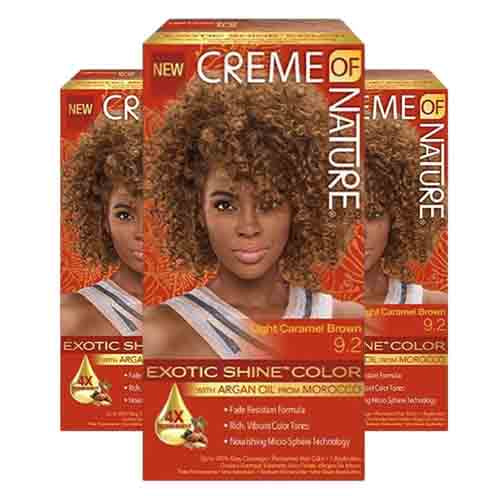 Creme Of Nature Haarfarbe 9.2 Light Caramel Brown – Mit Arganöl 118ml