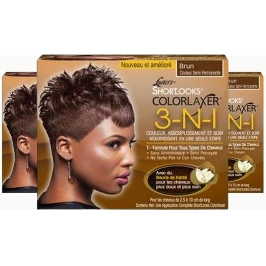 Pink ShortLooks Relaxer Kit Braun – Für Kurze Frisuren 300g