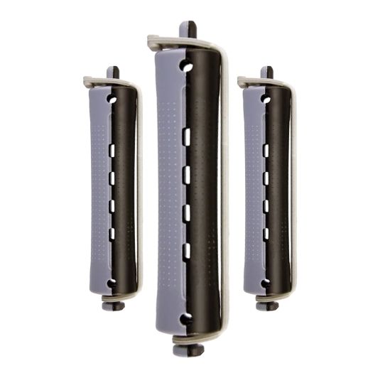 Comair Dauerwickler 91mm – 12 Stück 16mm in Grau/Schwarz 120g