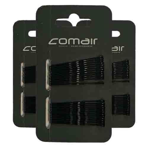 Comair Haarklammern PF – 24 Stück 48mm – Schwarz 120g
