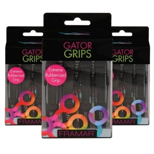 Framar Gator Grips Black Haarclips – Sicherer Halt 4 Stück