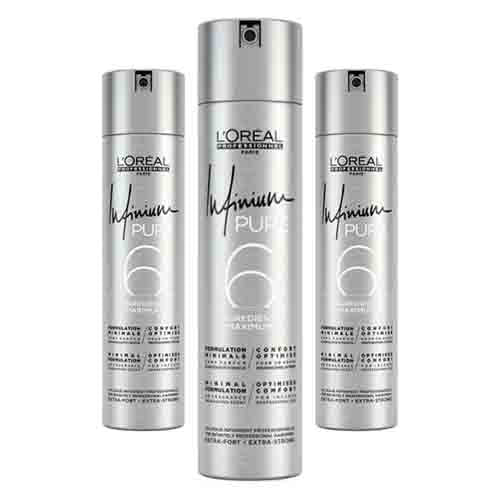 L'Oréal Professionnel Haarspray Infinium Pure Extra Fort – Ohne Duft 500ml