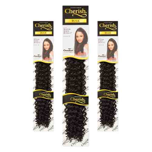 Cherish Haarverlängerung Water Wave Braid Bulk 1B – Vielseitig 100g