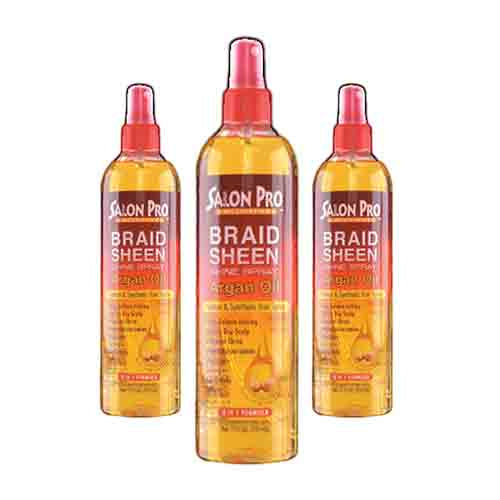 Salon Pro Braid Sheen Spray mit Arganöl – Glanz & Feuchtigkeit 355ml