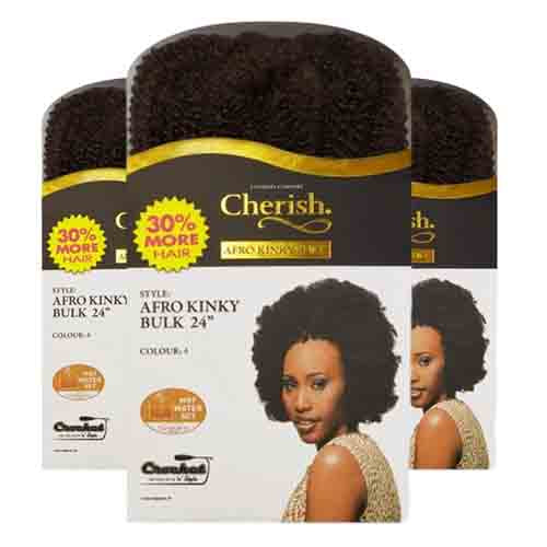 Cherish Afro Kinky Bulk – 113g für Voluminöse Frisuren