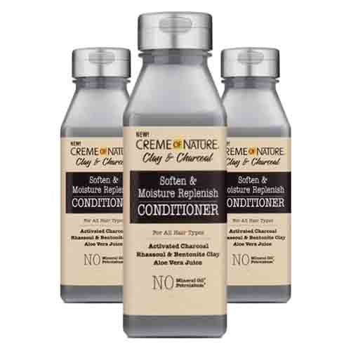 Creme of Nature Conditioner mit Tonerde & Aktivkohle – Feuchtigkeit 355ml