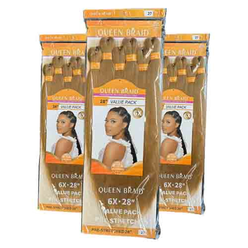 Queen Braids Haarverlängerung Pre Stretched 28'' – Einfaches Flechten 150g