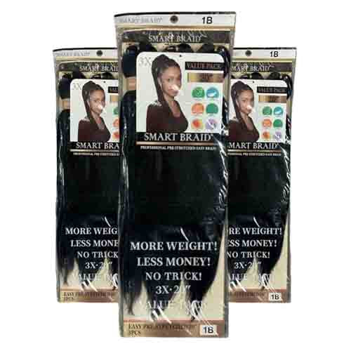 Smart Braids Haarverlängerung Pre Stretched 3x – 51cm 100g