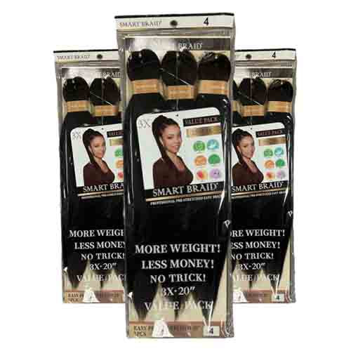 Smart Braids Pre Stretched 3x – 20 Zoll – Ideal für Zöpfe 100g