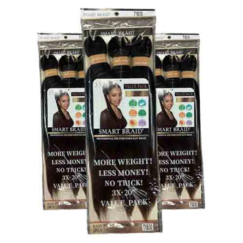 Smart Braids Haarverlängerung Pre Stretched 3x T30 – 20 Zoll 500g