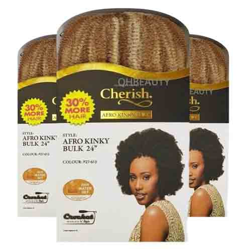 Cherish Afro Kinky Bulk P27/613 – Hochwertige Haarverlängerung 100g