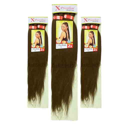 X-Pression Haarzopf Pre-Stretched Braid 46 Zoll #12 – Extra Lang 500g