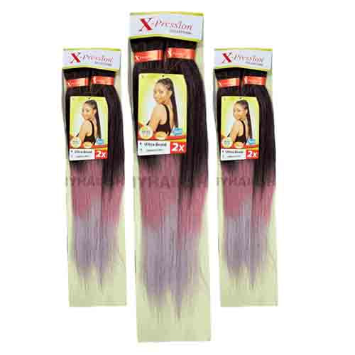 X-Pression Pre-Stretched Braid Om-Rose Lilac – 100g