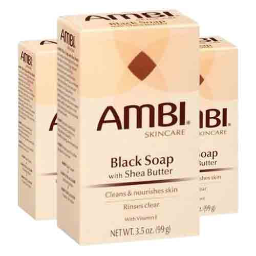 AMBI® Schwarze Seife mit Sheabutter – Hautreinigung 340g