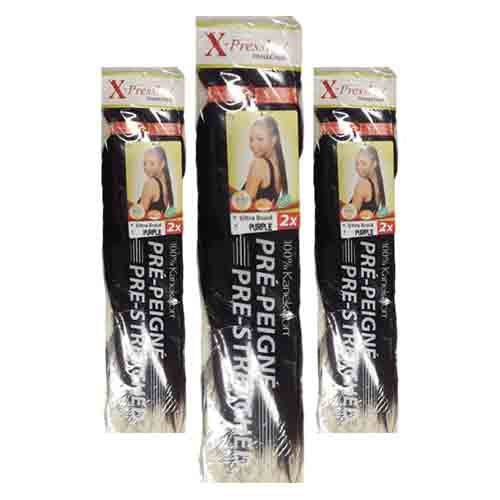 X-Pression Zopfhaar Pre-Stretched Braid Purple – 100g