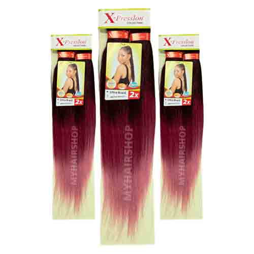 X-Pression Flechtzwang Om-Plum Blossom – Vorbereitet 100g