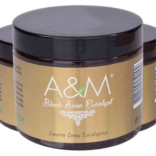 A&M Schwarze Seife Eukalyptus – Tiefenreinigung 200g