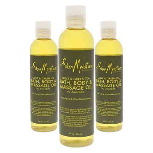 Shea Moisture Massageöl mit Olive & Grünem Tee – Feuchtigkeit 237ml