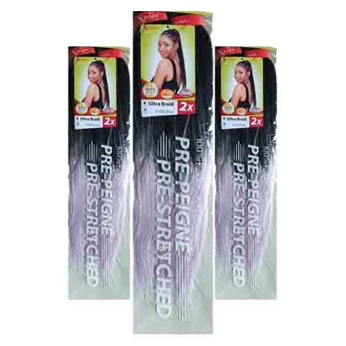 X-Pression Haarverlängerung Pre-Stretched Braid T1B-Lilac – 100g