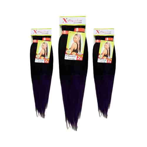 X-Pression Pre-Stretched Braid 2X T1B/Violet – 46 Zoll 170g