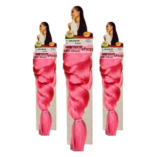 X-Pression Ultra Braid Pink – Hochwertige Haarverlängerung 100g