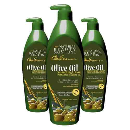 Clear Essence Hautglättende Olivenlotion – Strahlende Haut 621ml
