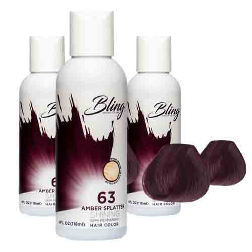 Bling Haarfarbe 63 – Amber Splatter 118ml – Semi-Permanent