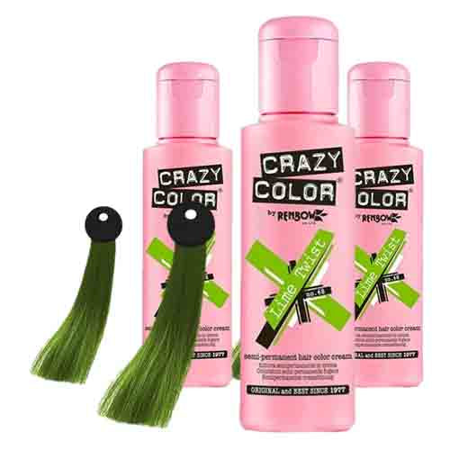 Crazy Color Haarfarbe Lime Twist – Strahlende Farben 100ml