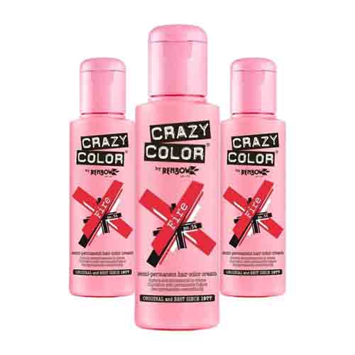 Crazy Color Haarfarbe Fire – Leuchtende Farbe 100ml