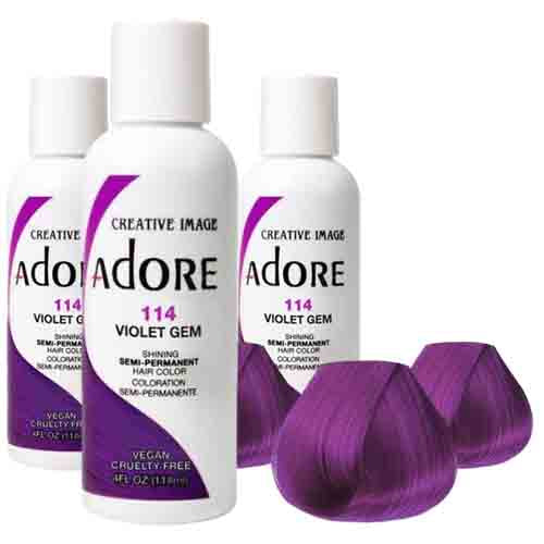 Adore Haarfarbe Violet Gem 114 – Semi-Permanent 118ml