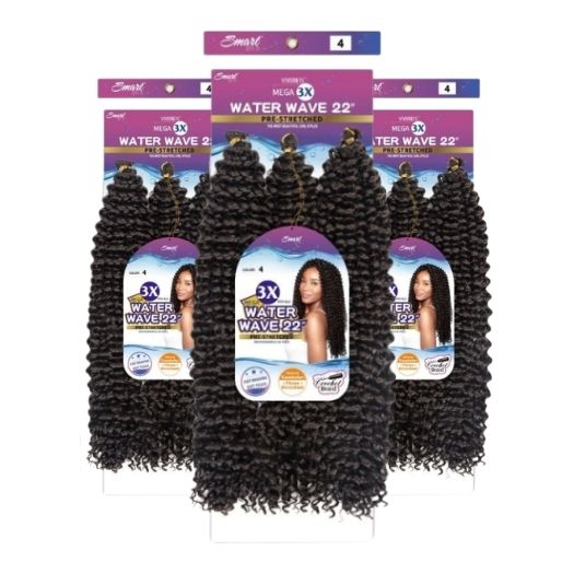 ViviTress Pre Stretched Water Wave 3x 22" – Hochwertig 4 Stück