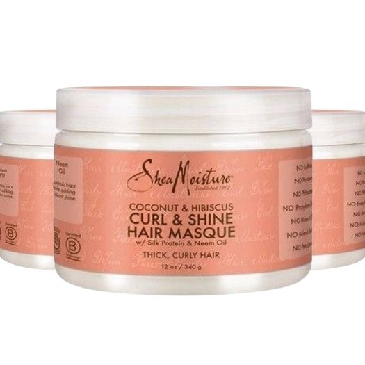 Shea Moisture Haarmaske mit Kokos & Hibiskus – Feuchtigkeit 340g
