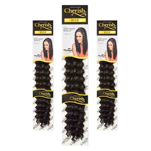 Cherish Haarverlängerung Deep Twist Braid Bulk 1B – Zeitersparnis 200g