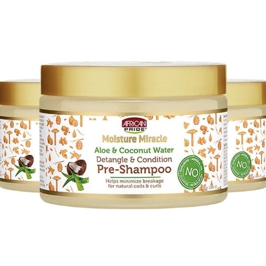 African Pride Pre-Shampoo mit Aloe & Kokoswasser – Feuchtigkeit 340g