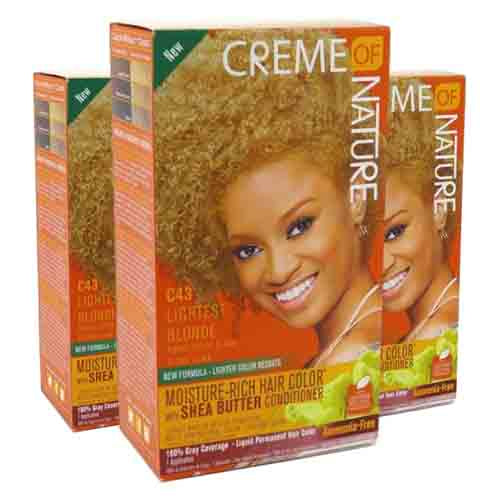 Creme Of Nature Haarfarbe C43 Lightest Blonde – Feuchtigkeit 142ml