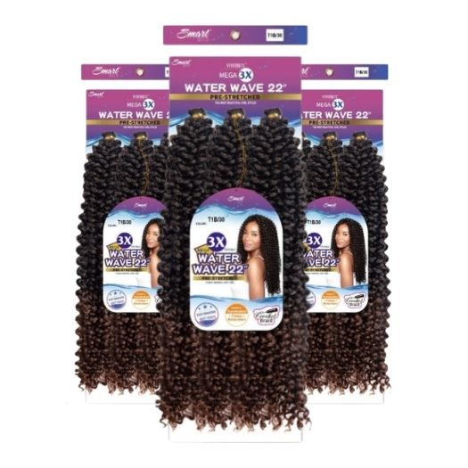ViviTress Haarverlängerung Pre Stretched Water Wave T1B/30 – 3x 22" 300g