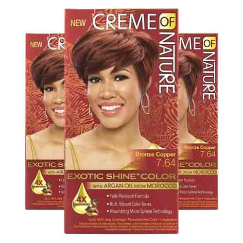 Creme Of Nature Haarfarbe 7.64 Bronze Copper – Mit Arganöl 177ml