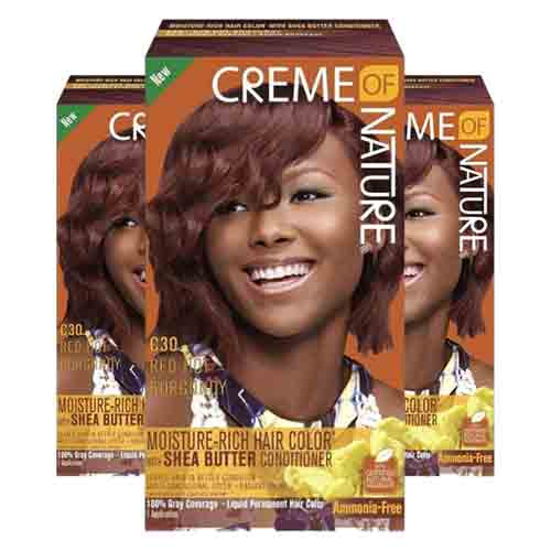 Creme Of Nature Haarfarbe C30 Red Hot Burgundy – Feuchtigkeit 100ml