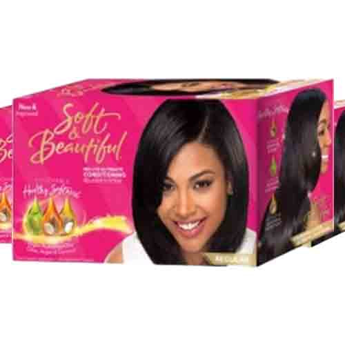 Soft & Beautiful Relaxer Kit Regular – Ohne Lye 400g